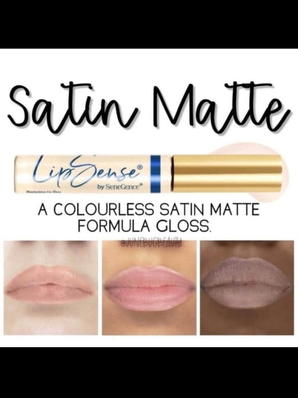 NWT. LipSense Satin Matte Gloss by SeneGence - Colorless